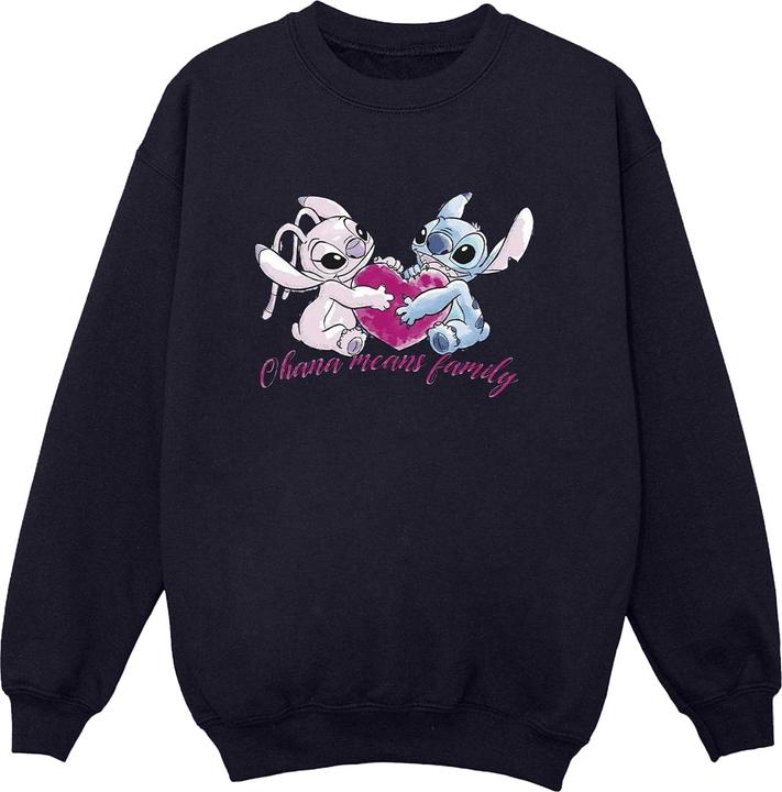 Disney Lilo And Stitch Ohana Heart With Angel Sweatshirt (S)