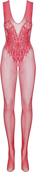 Actual product image Obsessive Bodysuit Ouvert in Mesh with Floral Pattern (XL, XXL)
