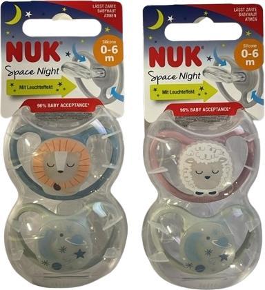 Productafbeelding NUK Fopspeen 'Space Night' Set van 2 (2 x, tot 6 M.)
