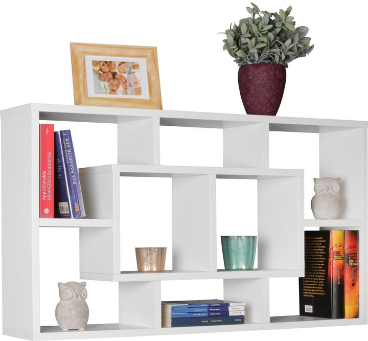 Immagine prodotto FineBuy Scaffale in legno impiallacciato bianco (16 x 85 x 48 cm)