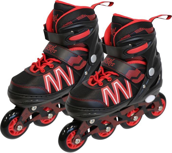 Produktbild New Sports Inliner schwarz/rot ABEC 7, Grösse 31-34 (33)