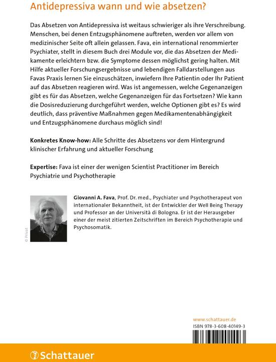 Produktbild Antidepressiva absetzen (Deutsch, Giovanni A. Fava, Wulf Bertram, 2023)