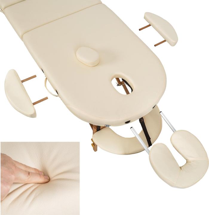 Actual product image tectake Massage table oval with 5 cm padding + rolls