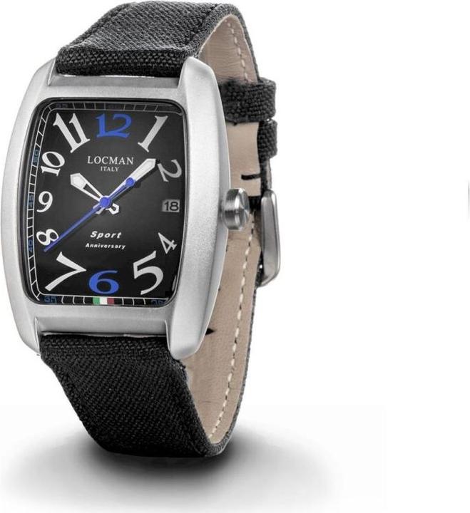 Actual product image Locman Italy Men's Watch Sport Anniversary black/blue Ref. 0471 (Analogue wristwatch, 37 mm)