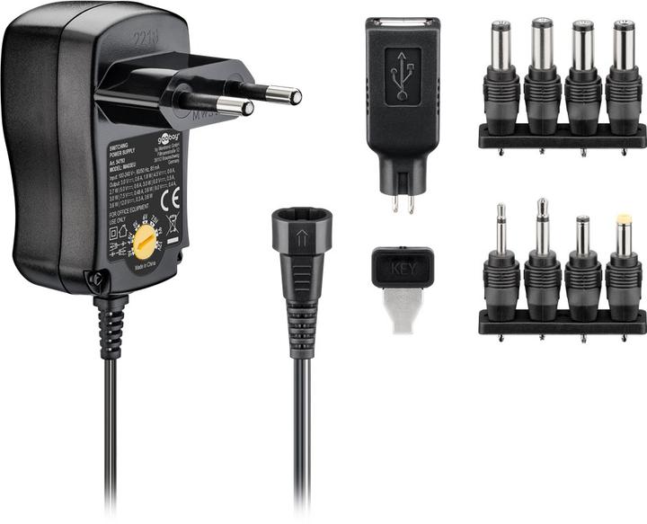 Produktbild Goobay 3 V - 12 V Universal-Netzteil