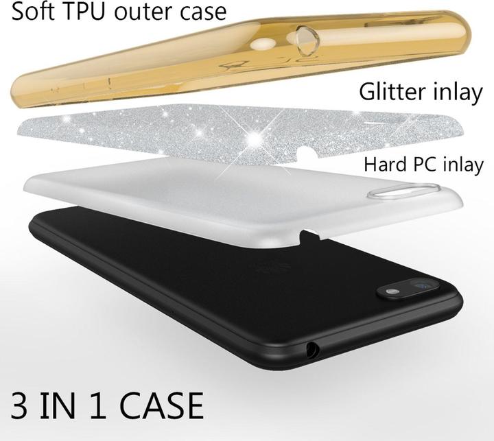 Actual product image Nalia Glitter cover (Huawei Y5 (2018))