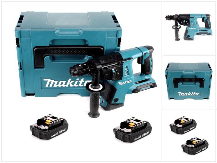 Image du produit Makita DHR 264 2 x 18 V / 36 V Li-Ion SDS Plus Perforateur burineur sans fil avec boîtier Makpac 4 i (Fonctionnement sur batterie)