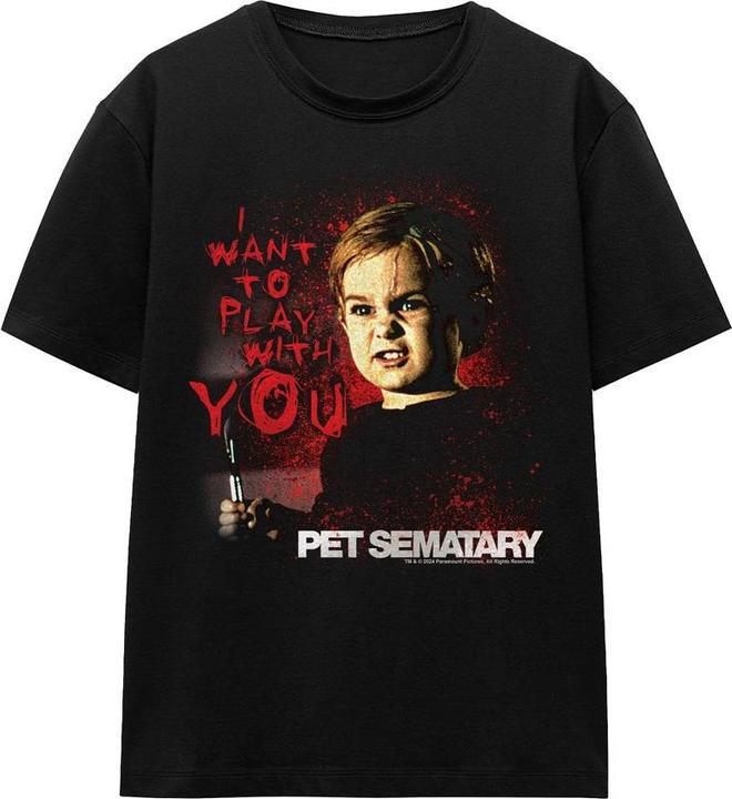 Immagine prodotto Pet Sematary I Want To Play Maglietta Adulto Unisex (M)