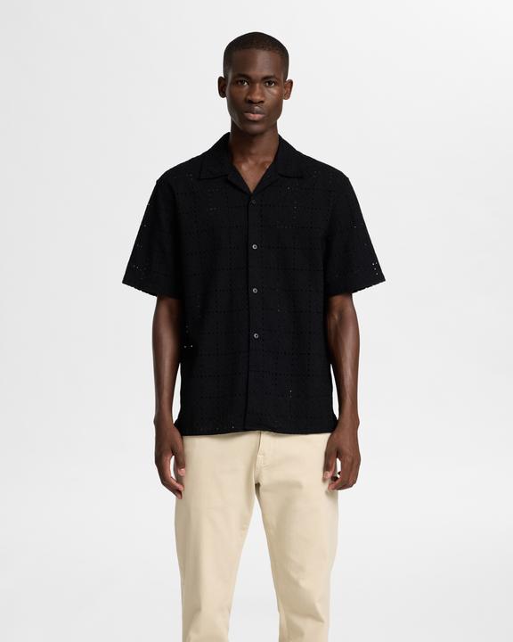 Image du produit Selected Homme Broderie Anglaise Chemise à manches courtes (XL)