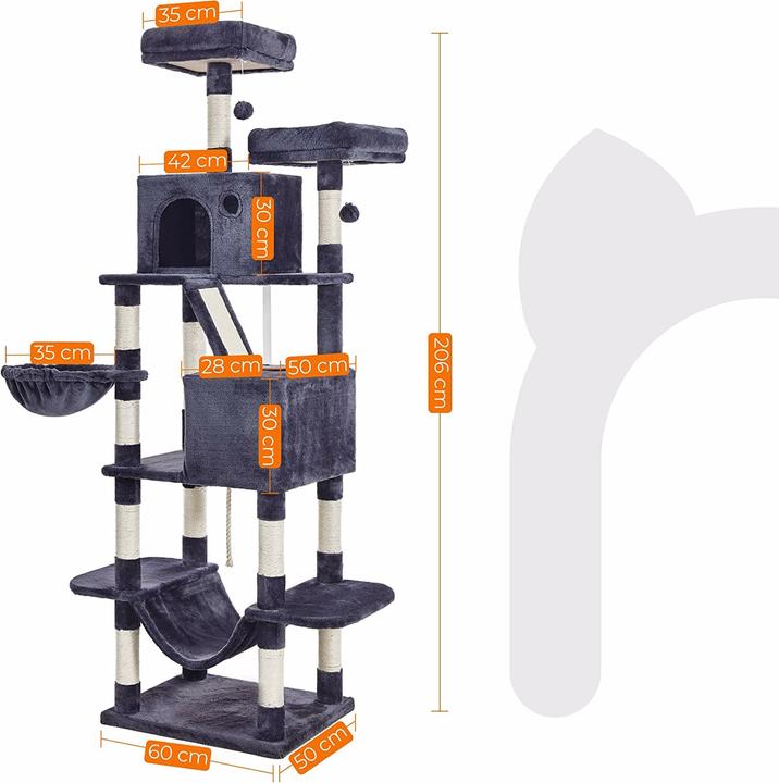 Produktbild Feandrea Cat Spa (206 cm, Grau)