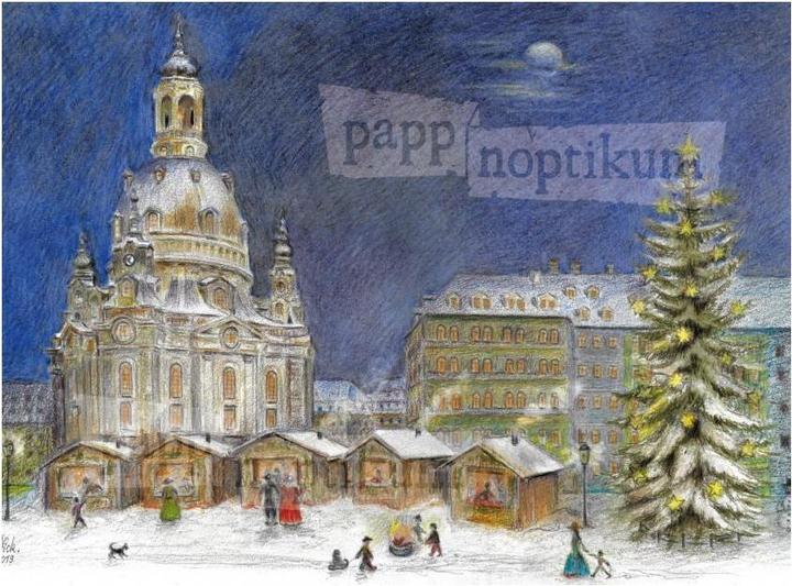 Immagine prodotto Pappnoptikum Dresda - Mercatino di Natale Frauenkirche (cartolina pieghevole) (100 pz.)