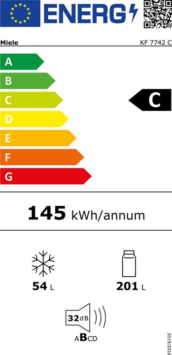 Label énergétique Miele KF 7742 C (255 l)