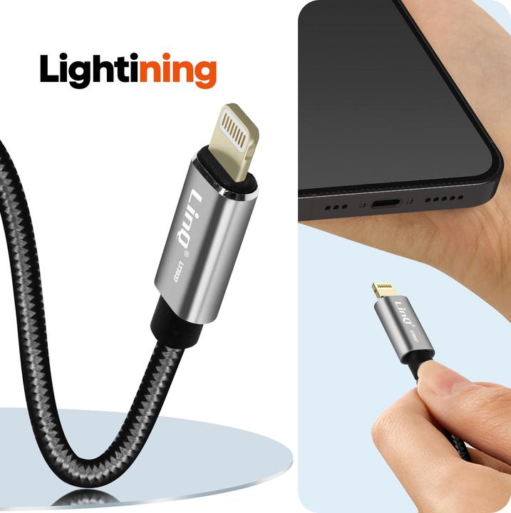 Actual product image LinQ LT3537 Audio splitter (Lightning, 3.5mm jack)