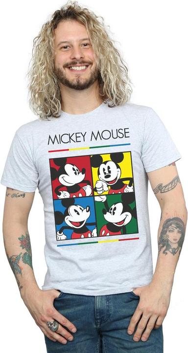 Actual product image Disney Mens Mickey Mouse Square Colour T-Shirt (L)
