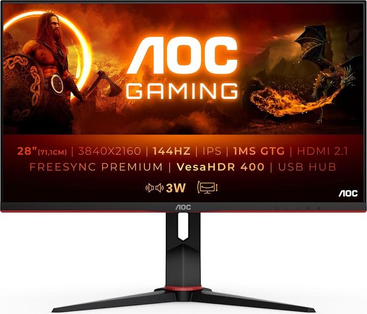 AOC U28G2XU2/BK (3840 x 2160 Pixels, 28")