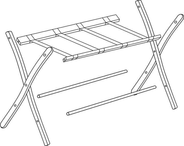 Actual product image Relaxdays Folding Luggage Rack (Suitcase rack)