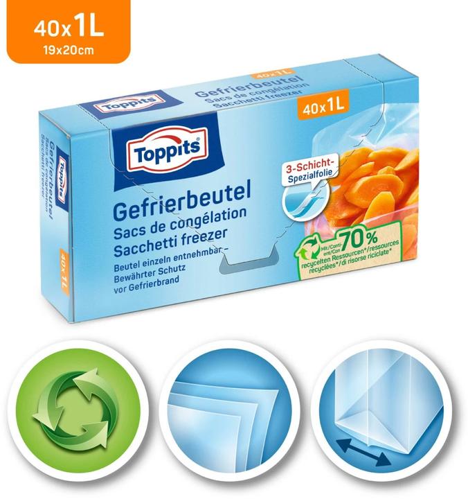 Produktbild Toppits Gefrierbeutel (40 x)