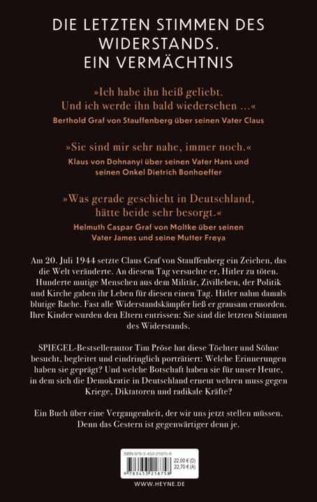 Produktbild Wir Kinder des 20. Juli (Deutsch, Tim Pröse, 2024)