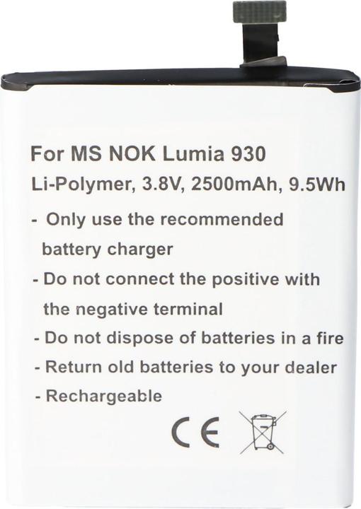 Actual product image NoName Battery Lumia 929, Lumia 930, RM927 Battery BV-5QW