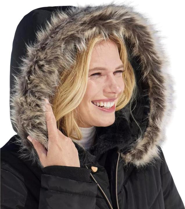 Immagine prodotto Atlas For Women Donna/Ladies Giacca imbottita con cappuccio in pelliccia sintetica idrorepellente (L)