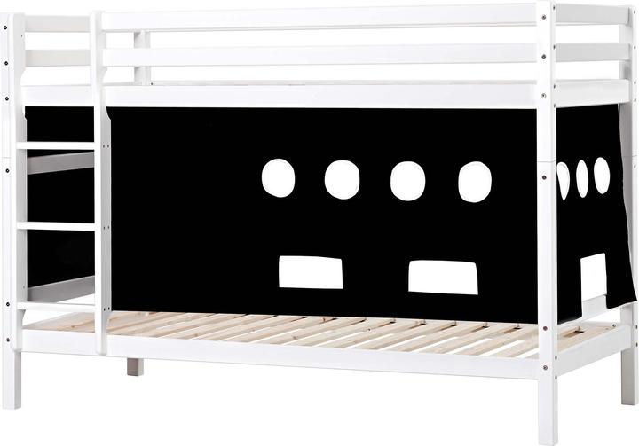 Produktbild Hoppekids BUNDLE BASIC Etagenbett 90x200cm mit Piraten Vorhang (90 x 200 cm)