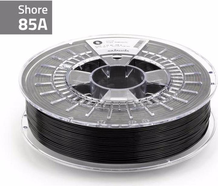 Image du produit Extrudr Flex Semisoft Noir 1,75 mm 750 g (TPU, 1.75 mm, 750 g, Noir)