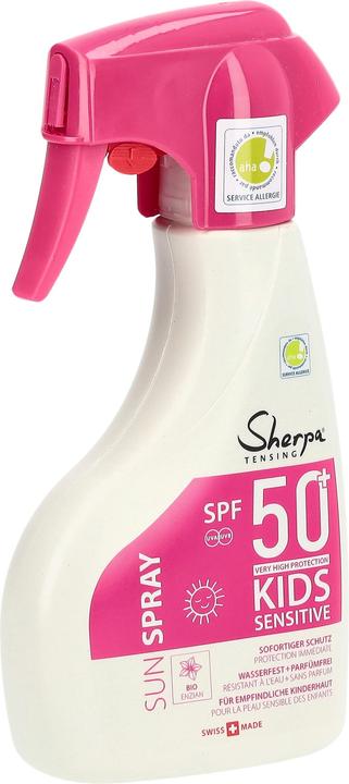 Actual product image Sherpa Tensing Sun spray Sensitive SPF 50+ Kids (Sun spray, SPF 50, 250 ml)