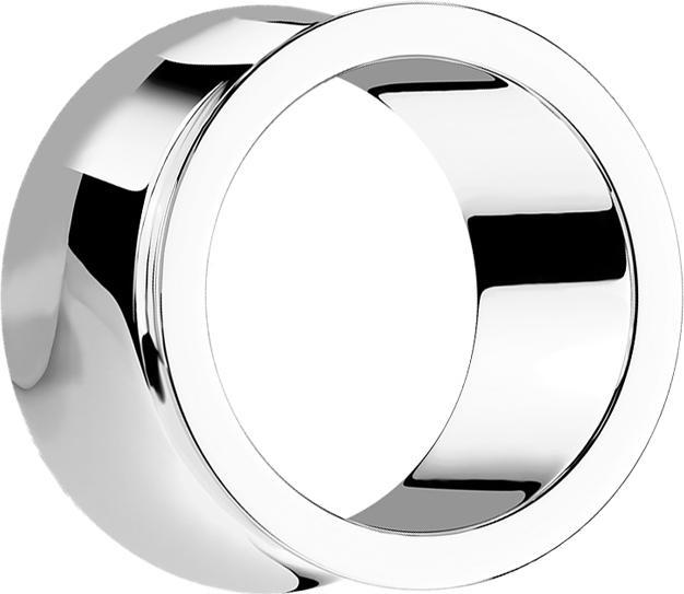 Actual product image Star Piercing Flared tunnel thick silver (without brass, Surgical steel 316L)