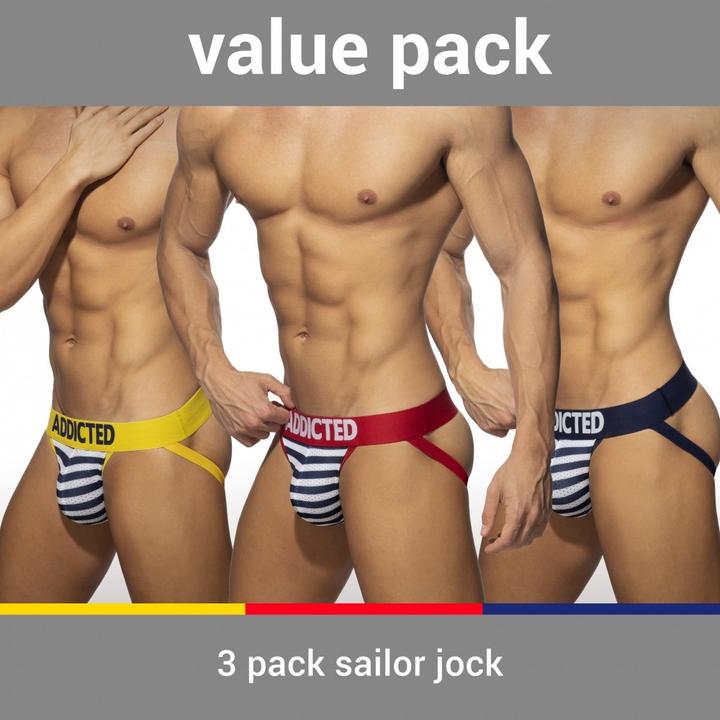 Image du produit Addicted Trois packs de suspensoirs Sailor Push up (M, Lot de 3)