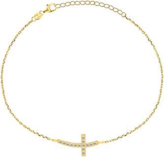 Produktbild Brilio Silver - Timeless gold-plated cross bracelet BRC25Y