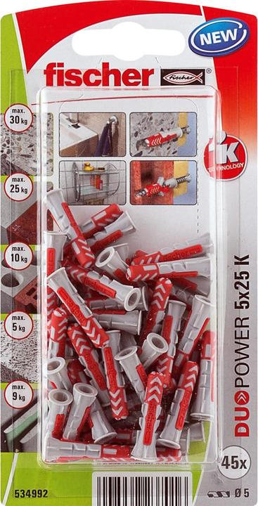 Actual product image Fischer DUOPOWER 5 x 25 (45 pcs.)