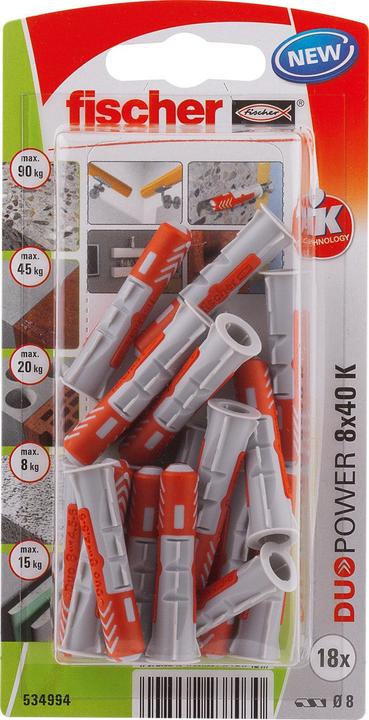 Actual product image Fischer SB Nylon Dowel Duopower (18 pcs.)