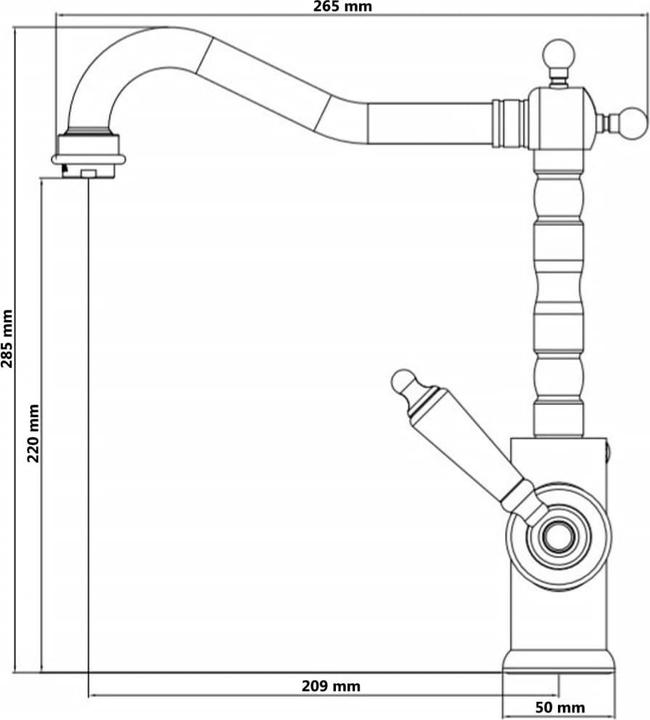 Actual product image Schütte Sink Faucet HD OLD STYLE Chrome