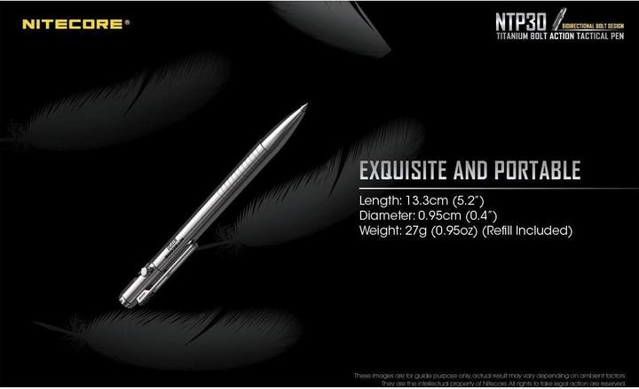 Image du produit Nitecore Stylo en titane NTP30 (Argent, 1 x)