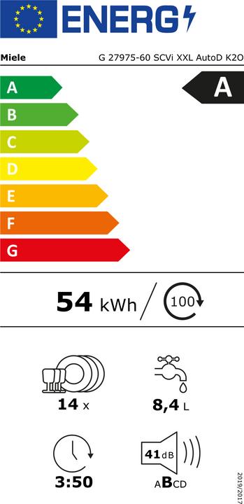 Energy Label Miele G 27975-60 SCVi