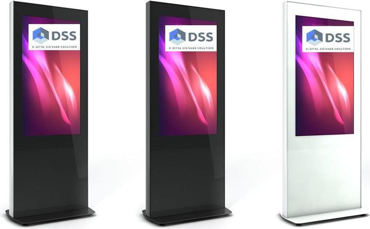 Image du produit DSS Stèle d'intérieur Portrait, écran 55", noir