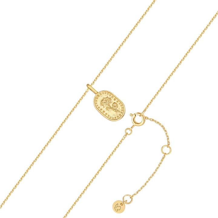 Produktbild Glanzstücke München Damen Halskette Geburtsblume Juli Lotus - 37210 (Sterling Silber, 40 - 45 cm)