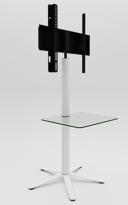 Produktbild VCM TV Standfuss Alu Xila mit Glas Zwischenboden (61 x 61 x 100 cm)