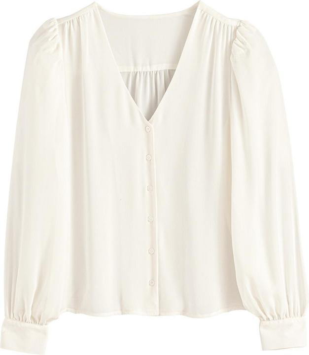 Immagine prodotto La Redoute Collections Camicetta a maniche lunghe con scollo a V (38)