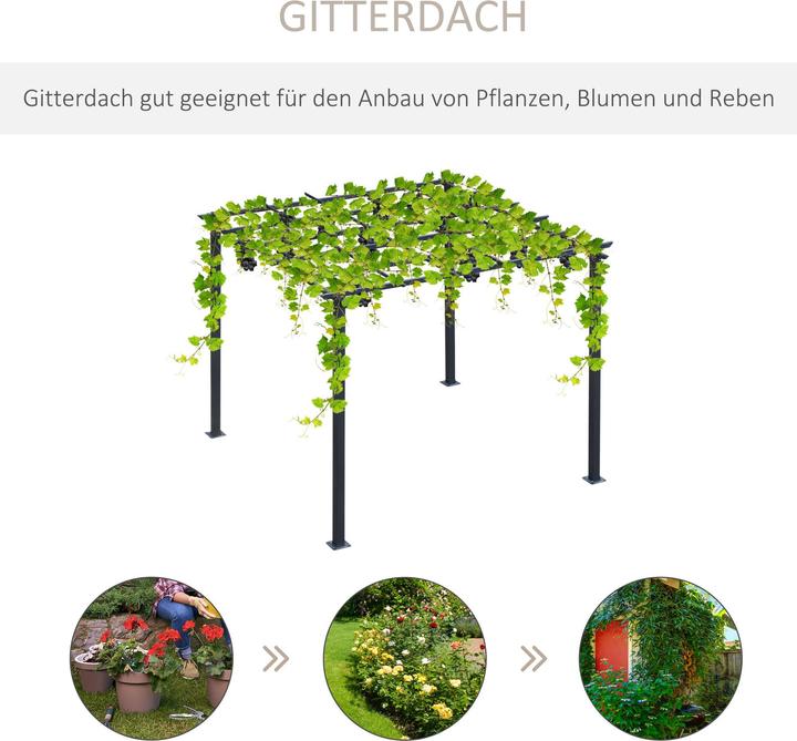 Produktbild Outsunny Rosenpavillon (300 cm, 300 cm)