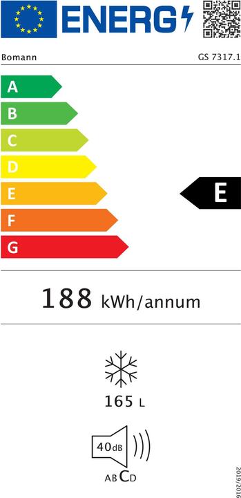 Energie-Label Bomann GS 7317 (Freistehend, 165 l)