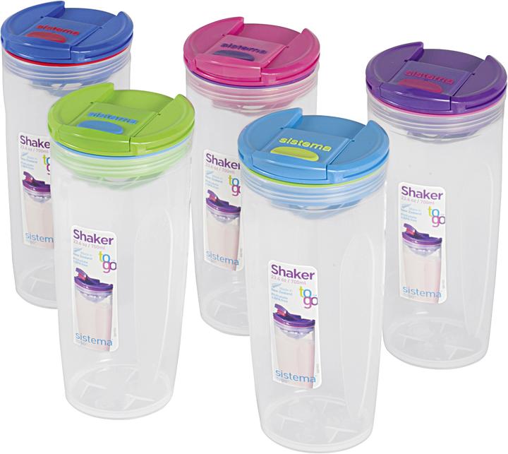 Actual product image Sistema Shaker to go 700 ml 20cm assorted colors (0.70 l)