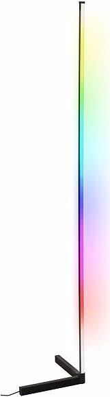 Produktbild Luminea WLAN-LED-Steh-/Eck-Leuchte mit App, 12 Watt, schwarz (750 lm)