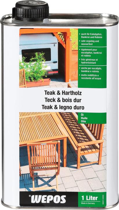Wepos Teak & Hardwood Oil (Transparent, 1 l)