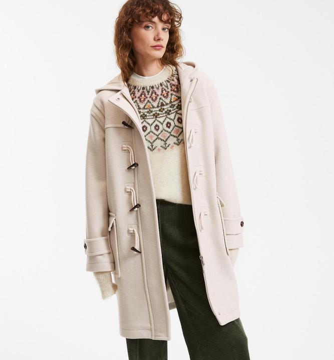 Produktbild La Redoute Collections Halblanger Dufflecoat mit Kapuze (S, M)
