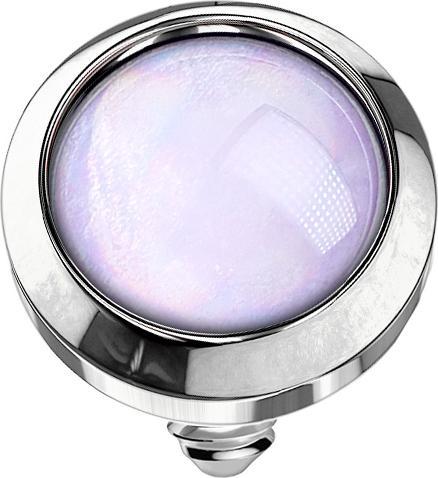 Produktbild Star Piercing Dermal Anchor silber mit Epoxidstein violett (ohne Messing, Chirurgenstahl 316L)