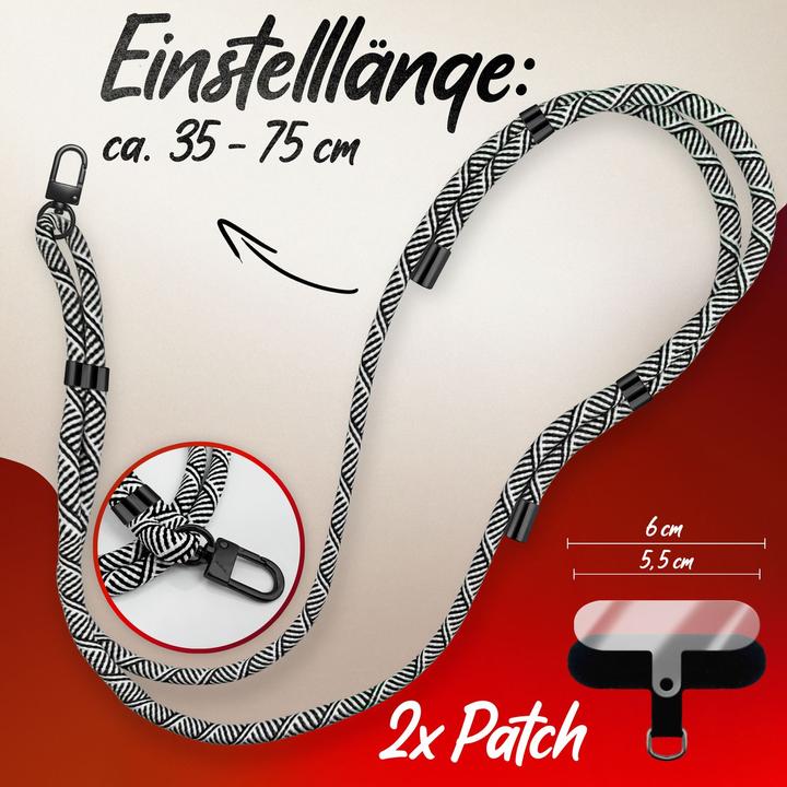 Actual product image Nalia HoldMe Lanyard Handykette - Universal Trageband für Smartphones - Verstellbar, Soft & Elastisch