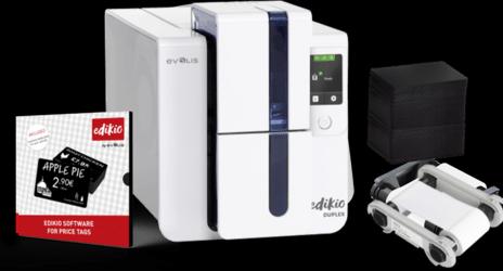 Produktbild Evolis Edikio Duplex Price Tag solution beidseitig 12 Punkte/mm 300dpi USB - Drucker - (300 dpi)