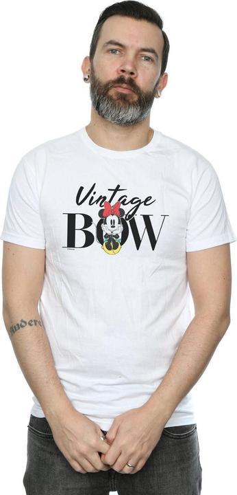 Actual product image Disney Mens Minnie Mouse Vintage Bow T-Shirt (XXL)