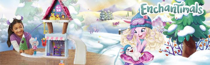 Actual product image Enchantimals Hoppin' Ski Chalet With Bevy Bunny & Jump Dolls